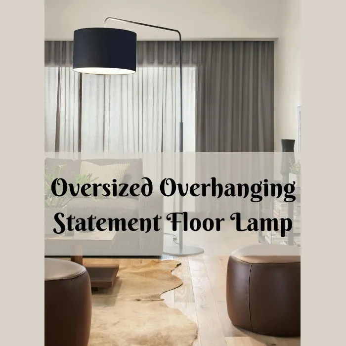 Oversized Overhanging Statement Floor Lamp