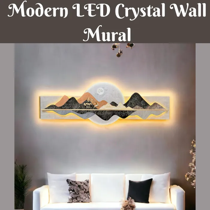 Modern LED Crystal Wall Mural